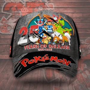 Pokemon 25 Years Of Release 3D Baseball Cap/Hat CGI2256