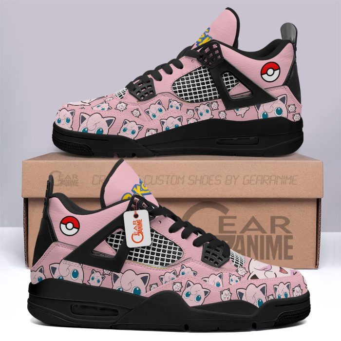 Pokemon Jigglypuff Jordan 4 Sneakers Custom Anime Shoes JD239