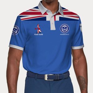 Portsmouth F.C Polo Shirt Golf Shirt 3D PLS1872