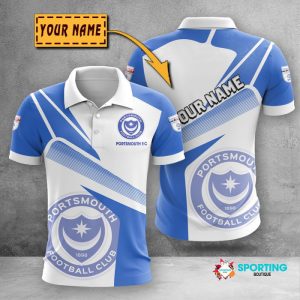 Portsmouth F.C Polo Shirt Golf Shirt 3D PLS375