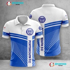 Portsmouth F.C Polo Shirt Golf Shirt 3D PLS523