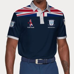 Preston North End F.C Polo Shirt Golf Shirt 3D PLS1908