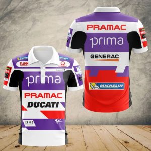 Prima Pramac Racing Polo Shirt Golf Shirt 3D PLS337