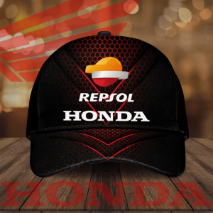 Repsol Honda Motogp Racing Classic Red Trellis Baseball Cap - Black CGI2215