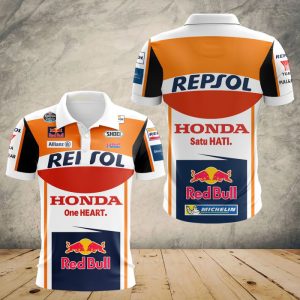 Repsol Honda team Polo Shirt Golf Shirt 3D PLS340