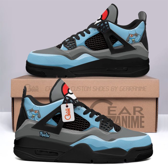 Riolu Anime Jordan 4 Sneakers Custom Personalized Shoes JD342