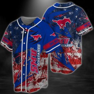 SMU Mustangs NCAA Baseball Jersey BJ2228