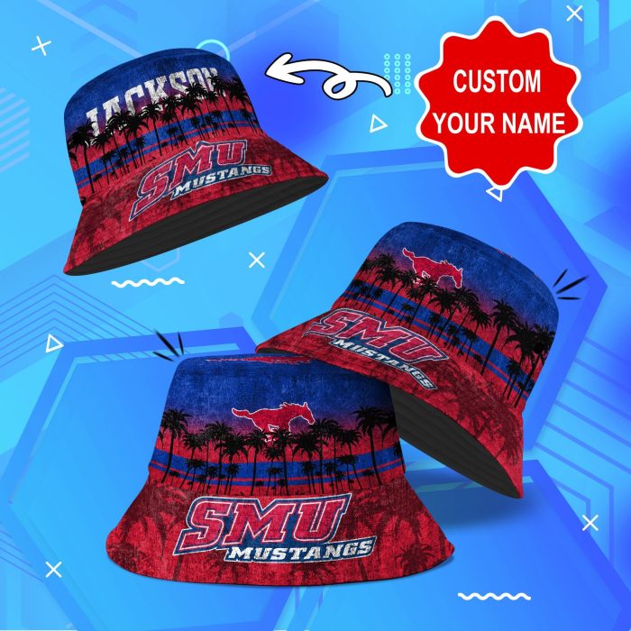 SMU Mustangs NCAA Bucket Hat Personalized SBH189