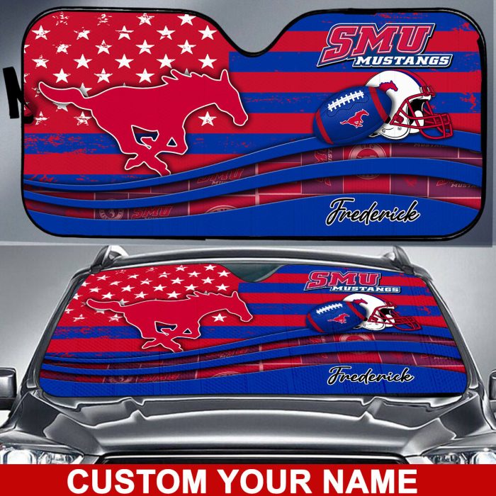 SMU Mustangs NCAA Car Sun Shade CSS0430