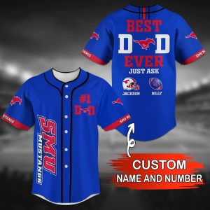 SMU Mustangs NCAA Personalized Baseball Jersey BJ2410