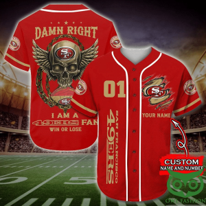 San Francisco 49ers 3D NFL Personalized Baseball Jersey BJ1651