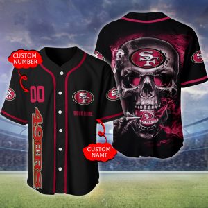 San Francisco 49ers NFL 3D Personalized Baseball Jersey BJ1239