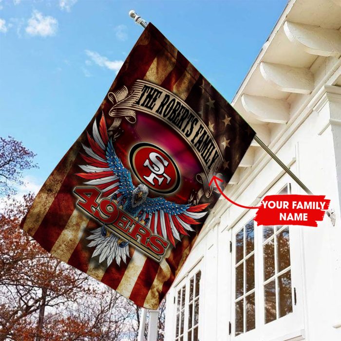 San Francisco 49ers NFL Personalized Flag House and Garden HGF044