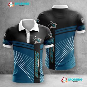 San Jose Sharks Polo Shirt Golf Shirt 3D PLS1322