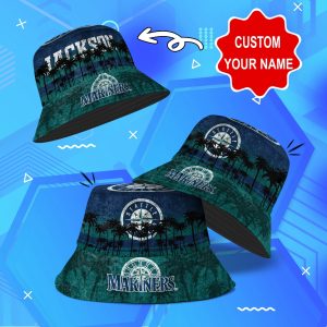 Seattle Mariners MLB Bucket Hat Personalized SBH265