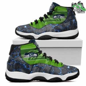 Seattle Seahawks 3D NFL Air Jordan 11 Sneaker JD110284