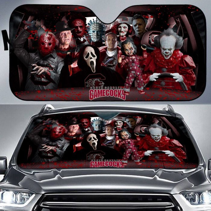 South Carolina Gamecocks NCAA Halloween Car Sun Shade CSS0622