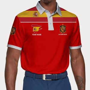 Spain national football team Polo Shirt Golf Shirt 3D PLS1960