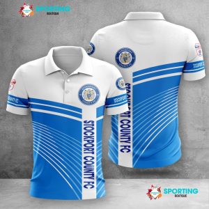 Stockport County F.C Polo Shirt Golf Shirt 3D PLS1464