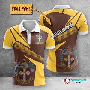 Sutton United Polo Shirt Golf Shirt 3D PLS359