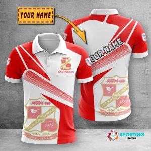 Swindon Town Polo Shirt Golf Shirt 3D PLS370