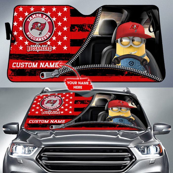 Tampa Bay Buccaneers NFL Football Team Car Sun Shade Minions CSS0728