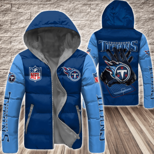 Tennessee Titans NFL 3D Custom Name Down Filled Coat DFC045