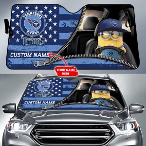 Tennessee Titans NFL Football Team Car Sun Shade Minions CSS0715