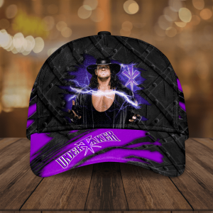 The Undertaker Classic Trellis Baseball Cap - Black Purple CGI2222