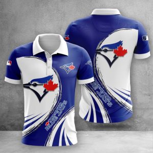 Toronto Blue Jays Polo Shirt Golf Shirt 3D PLS2390
