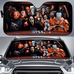 UTSA Roadrunners NCAA Halloween Car Sun Shade CSS0592