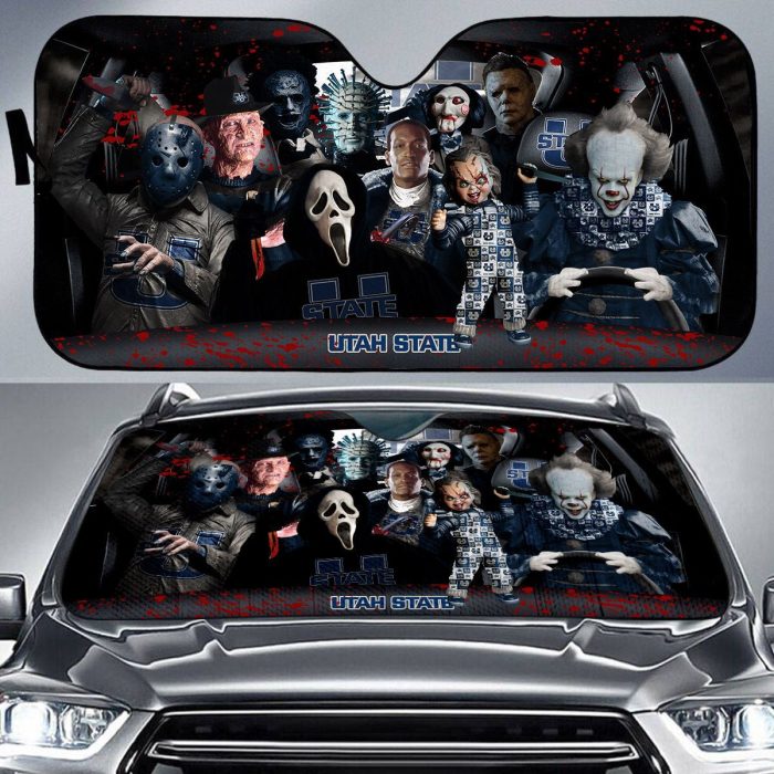 Utah State Aggies NCAA Halloween Car Sun Shade CSS0573