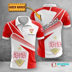 VfB Stuttgart Polo Shirt Golf Shirt 3D PLS516