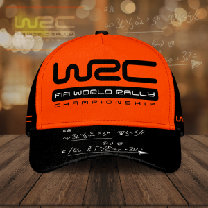 W2C FIA World Rally Championship Classic Baseball Cap - Black Orange CGI2247