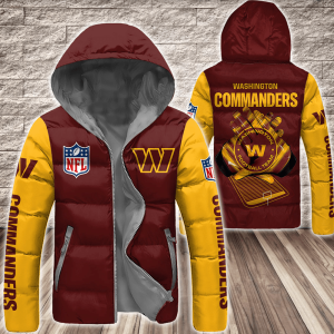Washington Commanders NFL 3D Custom Name Down Filled Coat DFC020