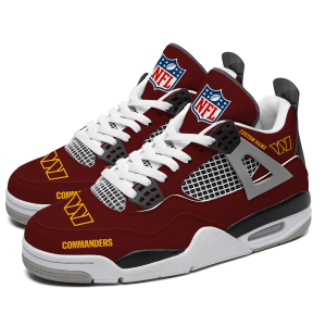 Washington Commanders NFL Custom Name Jordan 4 Shoes Personalized Sneaker For Fan J4009