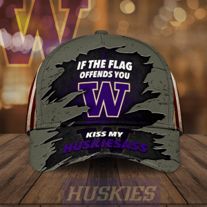 Washington Huskies If The Flag Offends You Kiss My Huskiesass 3D Classic Baseball Cap/Hat CGI2195