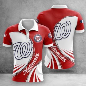 Washington Nationals Polo Shirt Golf Shirt 3D PLS2399