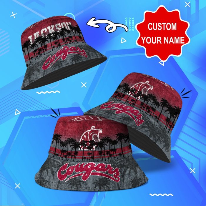 Washington State Cougars NCAA Bucket Hat Personalized SBH097