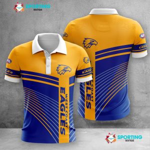 West Coast Eagles Polo Shirt Golf Shirt 3D PLS1517