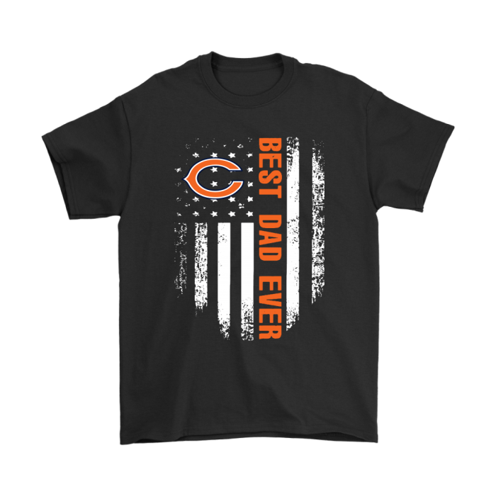 American Flag Best Dad Ever The Chicago Bears Father Unisex T-Shirt Kid T-Shirt LTS1542