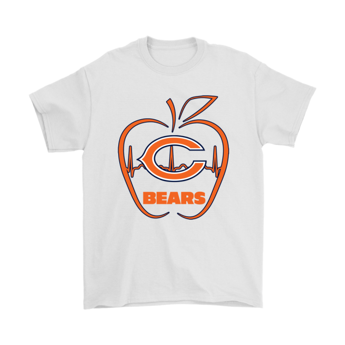 Apple Heartbeat Teacher Symbol Chicago Bears Unisex T-Shirt Kid T-Shirt LTS1553