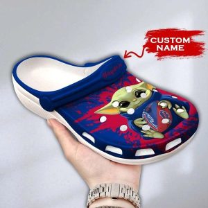 Baby Yoda Buffalo Bills Custom Name Crocs Crocband Clog Comfortable Water Shoes BCL1714