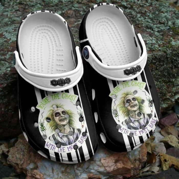 Beetlejuice Horror Film Halloween Crocs Crocband Clog Comfortable Water Shoes BCL1275