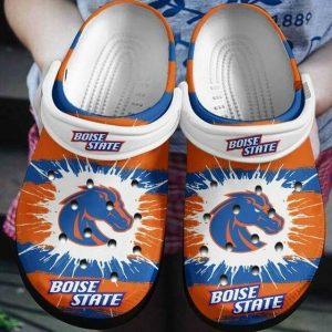 Boise State Broncos Crocs Crocband Clog Comfortable Water Shoes BCL1157