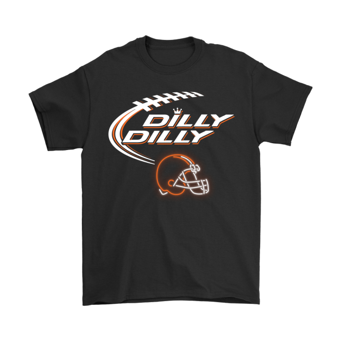 Bud Light Dilly Dilly Cleveland Browns Neon Light Style Unisex T-Shirt Kid T-Shirt LTS2050