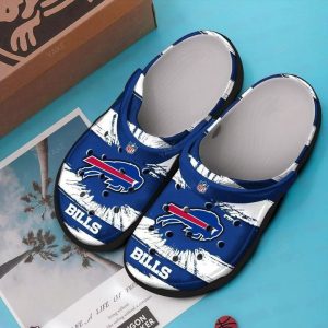 Buffalo Bills Crocs Crocband Clog Comfortable Water Shoes In Blue White BCL0913