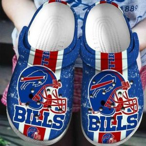 Buffalo Bills Football Crocs Crocband Clog Comfortable Water Shoes BCL1102