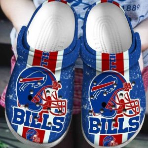 Buffalo Bills Football Helmet Crocs Crocband Clog Comfortable Water Shoes BCL1475