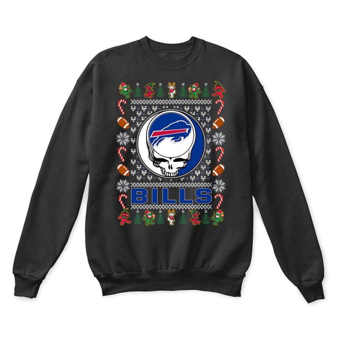Buffalo Bills X Grateful Dead Christmas Ugly Sweater Unisex T-Shirt Kid T-Shirt LTS490